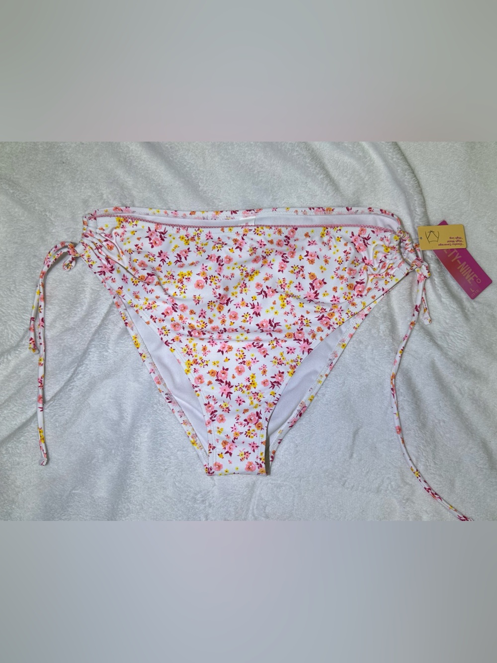 Ninety-Nine Floral Bikini Bottoms High Waist High Leg Cheeky Swim